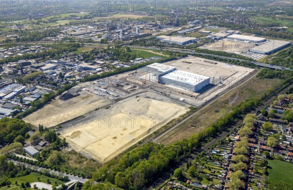 Aerial view, Logport V, Duisburger Hafen AG, Duisport, EDEKA logistics centre, central warehouse,