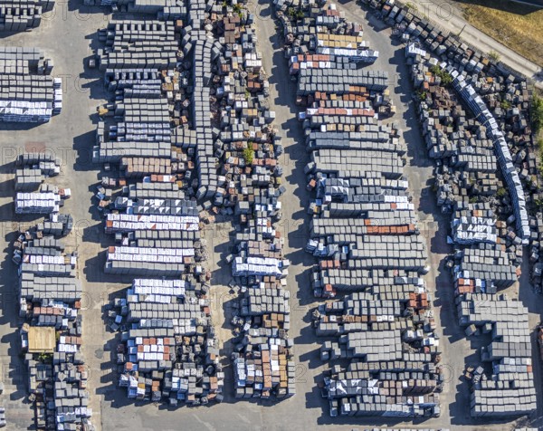 Aerial view, Basamentwerke Böcke GmbH, concrete plant, concrete blocks, concrete blocks, Sterkrade,