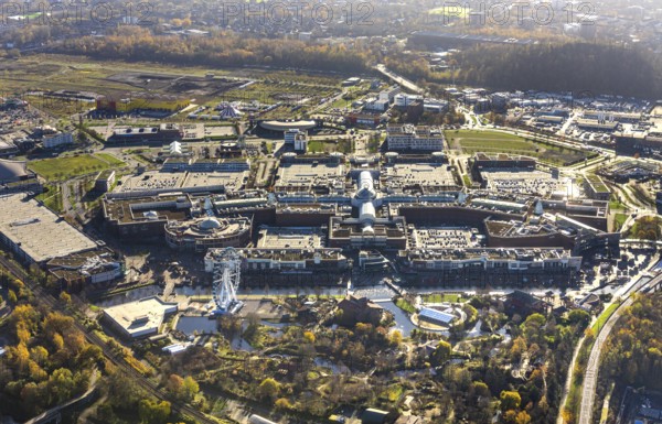 Aerial view, CentrO shopping centre, Borbeck, Oberhausen, Ruhr area, North Rhine-Westphalia,