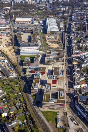 Aerial photo, Campus Mühlheim, MH Hochschule Ruhr West, Linksruhr, Mülheim an der Ruhr, Ruhr area,