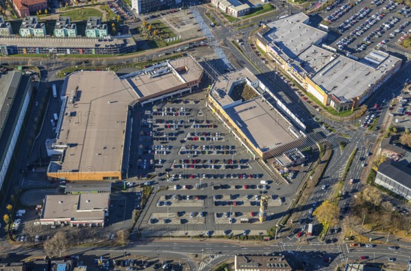Aerial view, Sterkrader Tor Oberhausen shopping centre, Deer-Center, Sterkrade Mitte, Oberhausen,