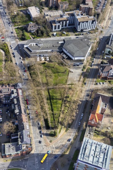 Aerial view, CongressCentrum Oberhausen, Luise-Albertz-Halle, Oberhausen, Ruhr area, North