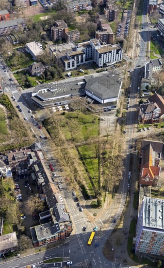 Aerial view, CongressCentrum Oberhausen, Luise-Albertz-Halle, Oberhausen, Ruhr area, North