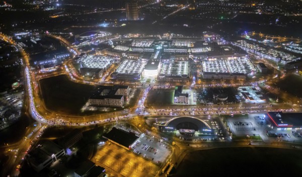 Aerial view, Centro shopping centre, Oberhausen-Neue Mitte, arcade, play station, CentrO-Promenade,
