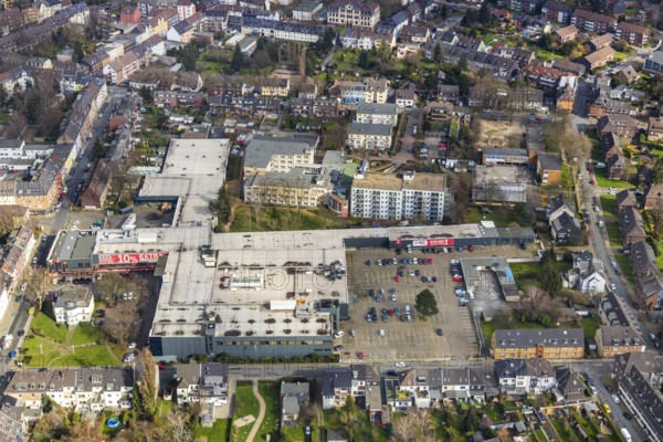 Aerial view, XXXLutz furniture store, Astrid-Lindgren-Schule, Oberhausen, Ruhr area, North