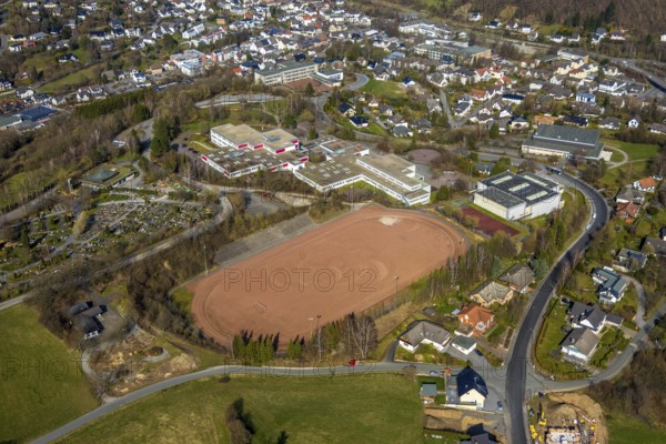 Aerial view, school centre Sundern, Städtisches Gymnasium Sundern, Gemeinschaftshauptschule