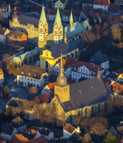 Aerial view, Old Town, Basilica of the Visitation of the Virgin Mary, Walburgisstraße, Old