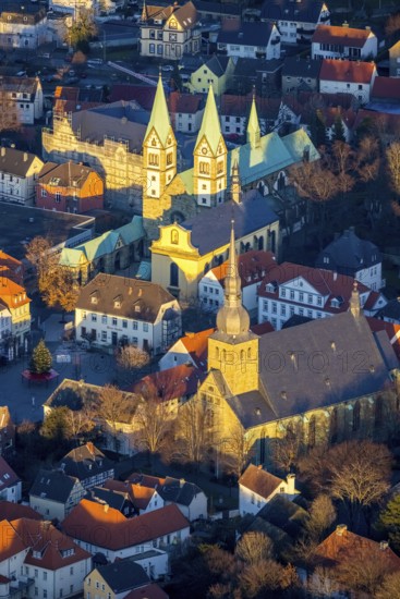 Aerial view, Old Town, Basilica of the Visitation of the Virgin Mary, Walburgisstraße, Old