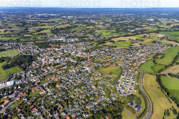 Aerial view, local view Neuenkirchen, Rietberg, OWL, Ostwestfalen-Lippe, East Westphalia, North