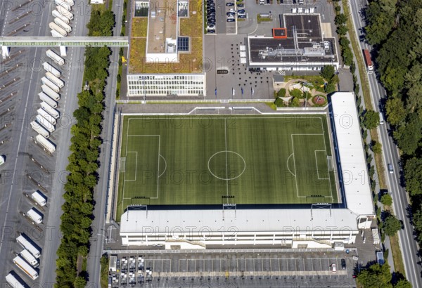 Aerial view, Corona at Tönnies, headquarters of Fleischfabrik Tönnies Lebensmittel GmbH & Co. KG,