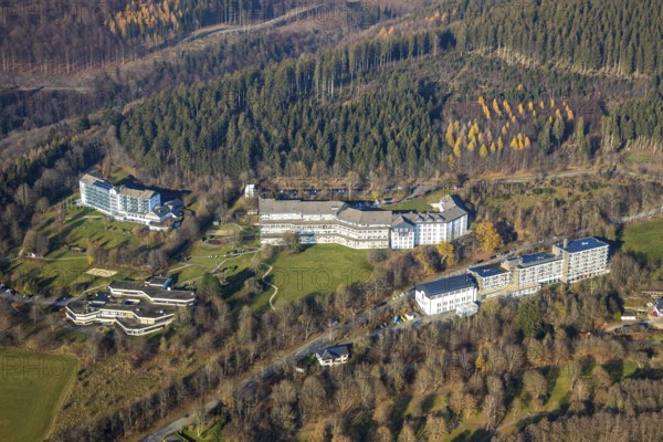 Aerial view, Johannesbad Fachklinik Hochsauerland, Kurklinik Fredeburg Dr Zwick, VdK Kur- u.