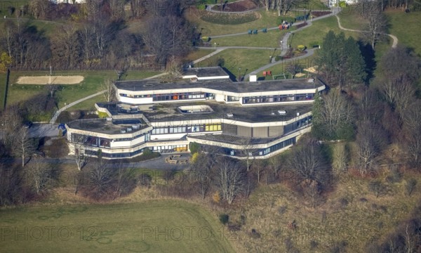 Aerial view, Johannesbad Fachklinik Hochsauerland, Kurmittelhaus, Fredeburg, Schmallenberg,