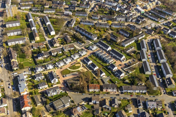 Aerial view, new build flats Mühlenfeld, Heißen, Mülheim an der Ruhr, Ruhr area, North