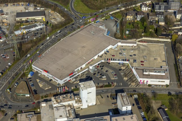 Aerial photo, real, commercial, area, Dümpten, Mülheim an der Ruhr, Ruhr area, North