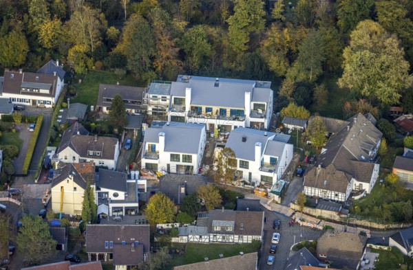 Aerial view, new development area Otto-Pankok-Straße, Saarn, Mülheim an der Ruhr, Ruhr area, North