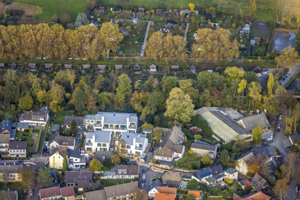 Aerial view, new development area Otto-Pankok-Straße, Saarn, Mülheim an der Ruhr, Ruhr area, North