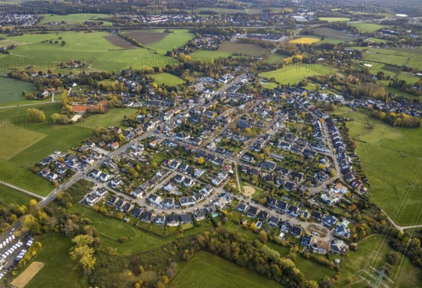 Aerial view, residential area Selbeck, Saarn - South, Mülheim an der Ruhr, Ruhr area, North