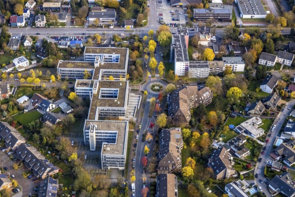 Aerial view, company building Aon Deutschland Versicherung, Saarn, Mülheim an der Ruhr, Ruhr area,
