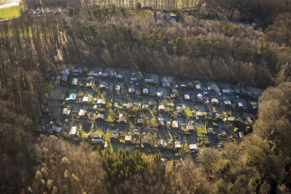 Aerial view, allotment garden association Ostland, Harkortberg, Alt-Wetter, Wetter, Ruhr area,