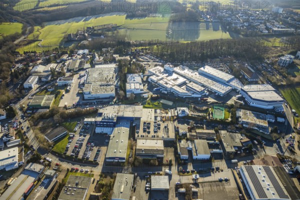 Aerial view, industrial estate Am Nielande, Altenhofer Weg, Grundschöttel, Wetter, Ruhr area, North