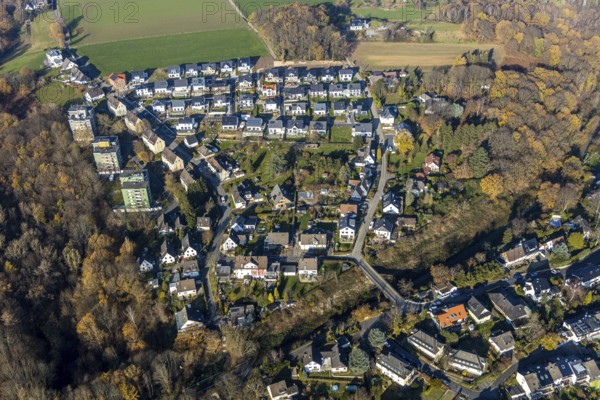 Aerial view, Auf dem Elberg - Schultes Höhe development area, Wengern, Wetter, Ruhr area, North