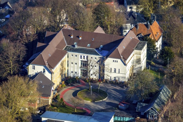 Aerial view, Orthopaedic Clinic Volmarstein, Oberlingen School 2, Hartmannstraße, Volmarstein,