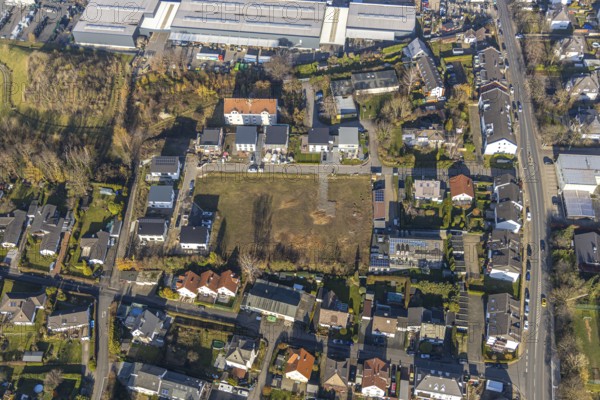 Aerial view, Sonnenfeld development area, Schmandbruch, Wetter, Ruhr area, North Rhine-Westphalia,