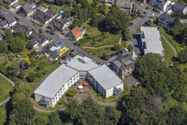 Aerial view, Lutherhaus nursing home, Bommern, Witten, Ennepe-Ruhr district, Ruhr area, North