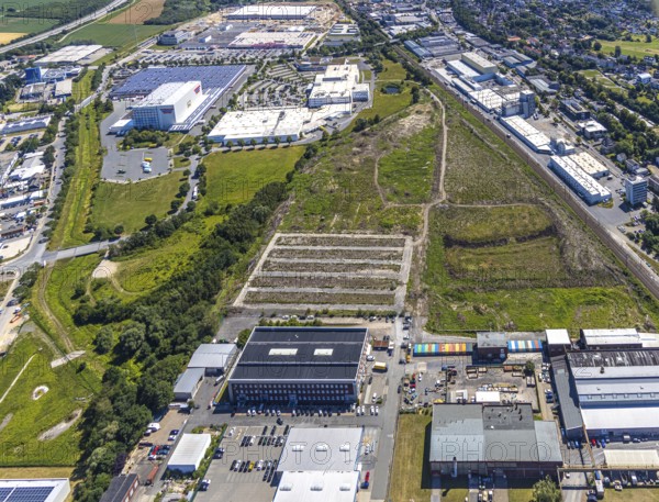 Aerial view, Brauckstrasse industrial estate, Stockumer Strasse industrial estate, Ruhrpumpen,
