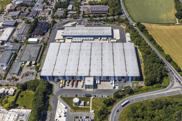 Aerial view, Hermes distribution centre Witten, Euziel logistics centre, Brock Kehrtechnik,
