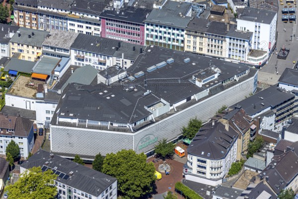 Aerial view, Galeria Karstadt Kaufhof, Sackträgerbrunnen, Witten, Ennepe-Ruhr district, Ruhr area,