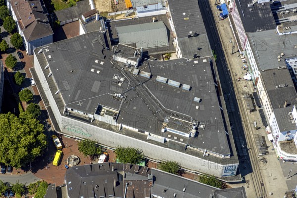 Aerial view, Galeria Karstadt Kaufhof, Sackträgerbrunnen, Witten, Ennepe-Ruhr district, Ruhr area,