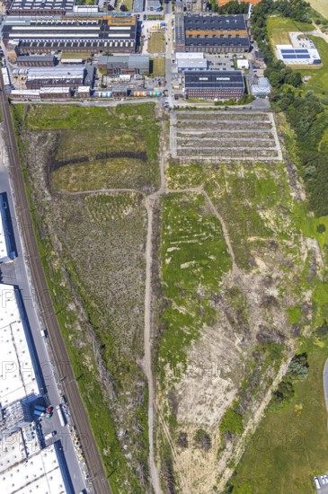 Aerial photograph, Thyssen landfill site, brownfield site Stockumer Straße, Im Rohr,