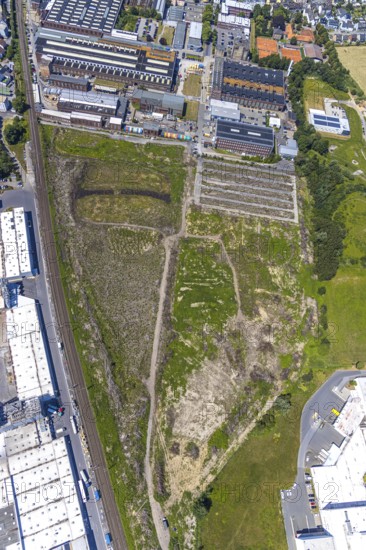 Aerial photograph, Thyssen landfill site, brownfield site Stockumer Straße, Im Rohr,