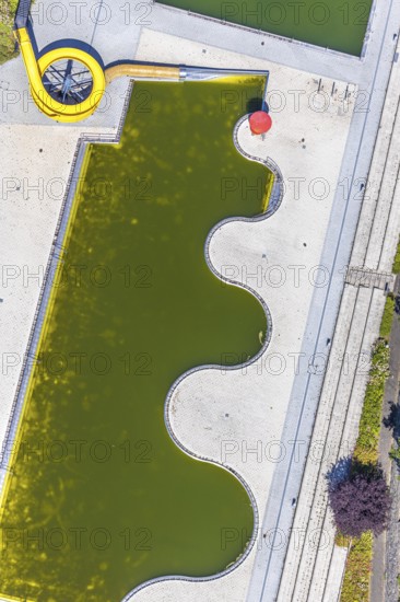 Aerial view, outdoor swimming pool Annen, Witten, Ennepe-Ruhr district, Ruhr area, North