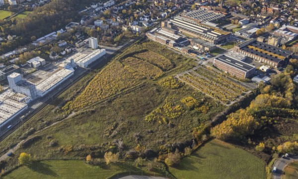 Aerial view, Stockumer Straße industrial estate, Ruhrpumpen, former annealing furnace hall,