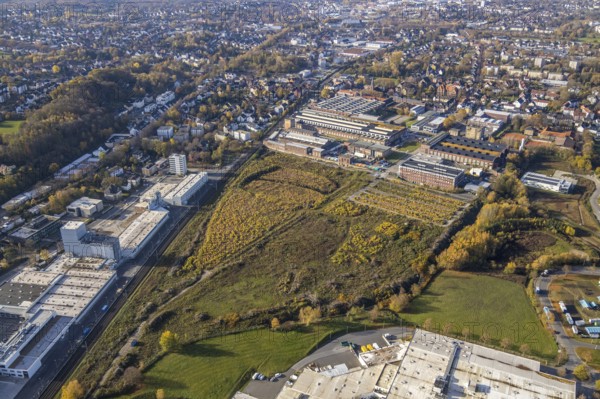 Aerial view, Stockumer Straße industrial estate, Ruhrpumpen, former annealing furnace hall,