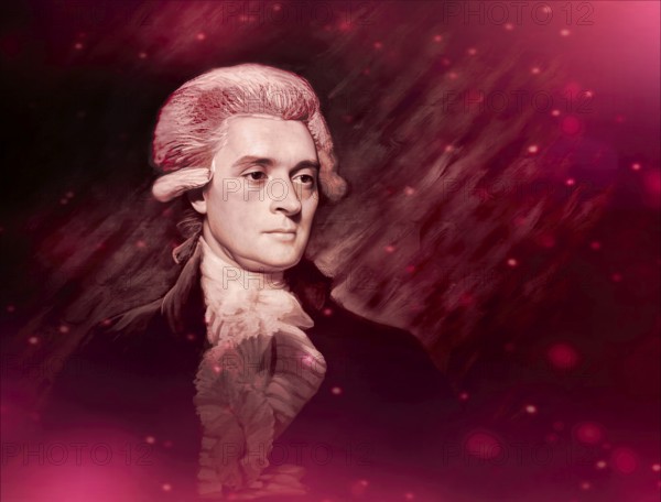 Portrait of Thomas Jefferson, 1743 - 1826, third president of the United States and principal