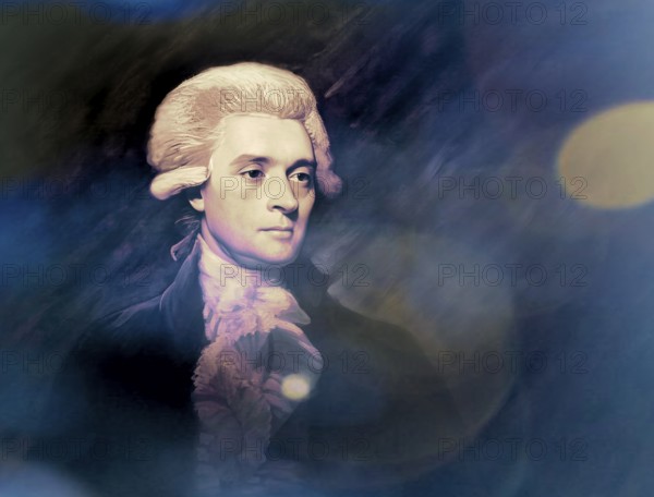 Portrait of Thomas Jefferson, 1743 - 1826, third president of the United States and principal