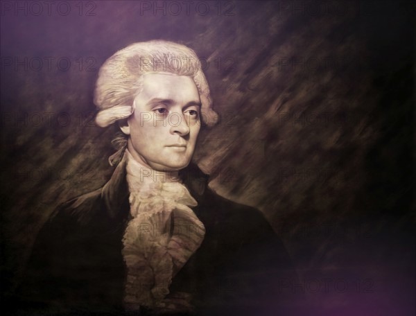 Portrait of Thomas Jefferson, 1743 - 1826, third president of the United States and principal