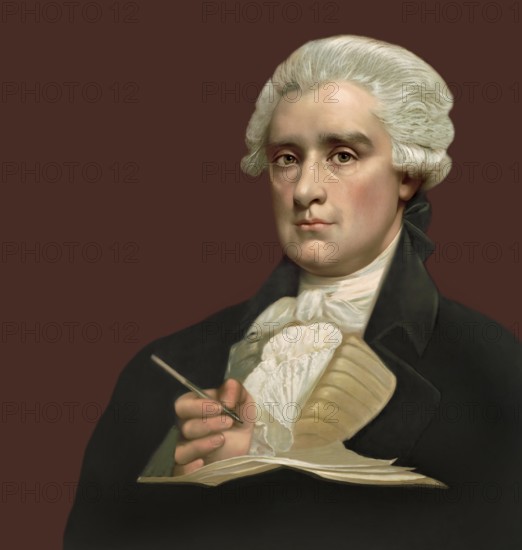 Portrait of Thomas Jefferson, 1743 - 1826, third president of the United States and principal
