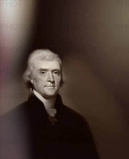 Portrait of Thomas Jefferson, 1743 - 1826, third president of the United States and principal