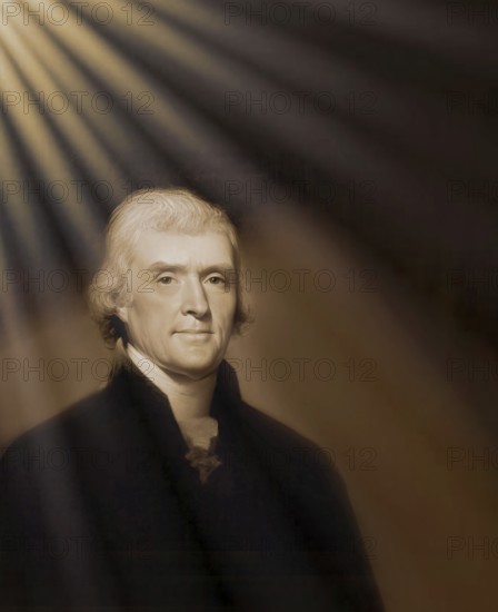 Portrait of Thomas Jefferson, 1743 - 1826, third president of the United States and principal
