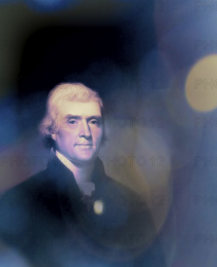 Portrait of Thomas Jefferson, 1743 - 1826, third president of the United States and principal