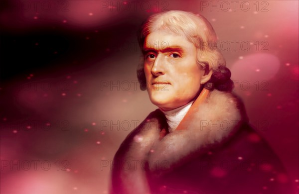 Portrait of Thomas Jefferson, 1743 - 1826, third president of the United States and principal
