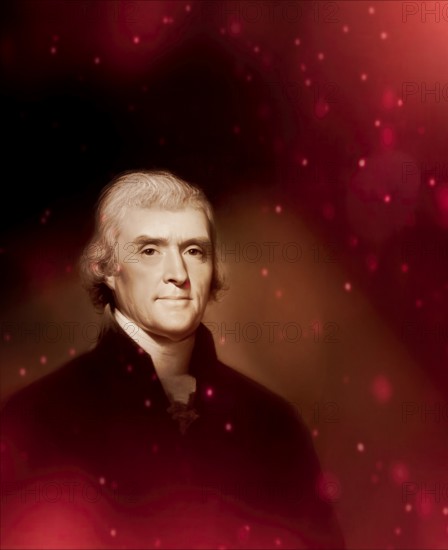 Portrait of Thomas Jefferson, 1743 - 1826, third president of the United States and principal