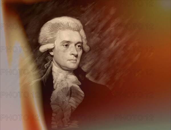 Portrait of Thomas Jefferson, 1743 - 1826, third president of the United States and principal