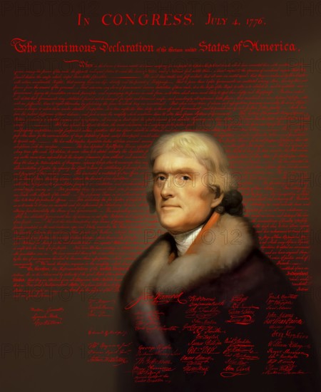 Portrait of Thomas Jefferson, 1743 - 1826, third president of the United States and principal