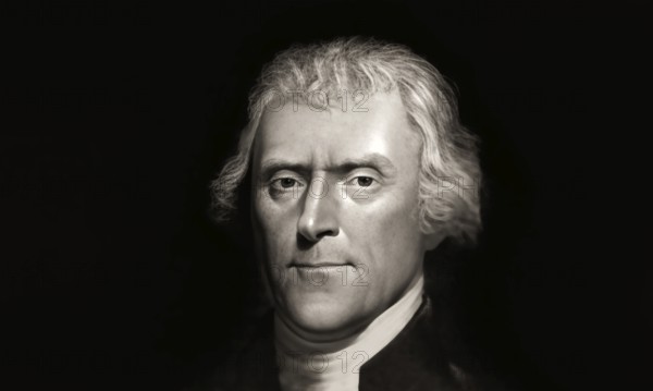 Portrait of Thomas Jefferson, 1743 - 1826, third president of the United States and principal