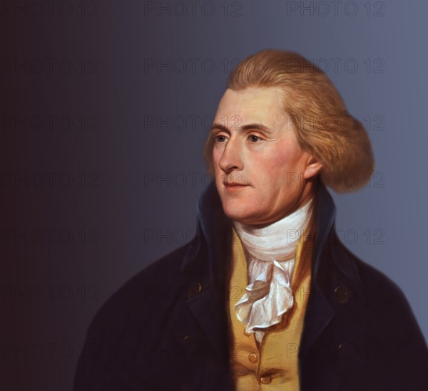 Portrait of Thomas Jefferson, 1743 - 1826, third president of the United States and principal